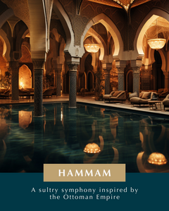 A beautiful spa escape location with description of Hammam fragrance. 