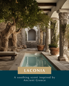 A beautiful spa escape location with description of Laconia fragrance. 