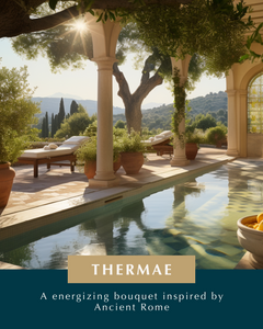 A beautiful spa escape location with description of thermae fragrance. 